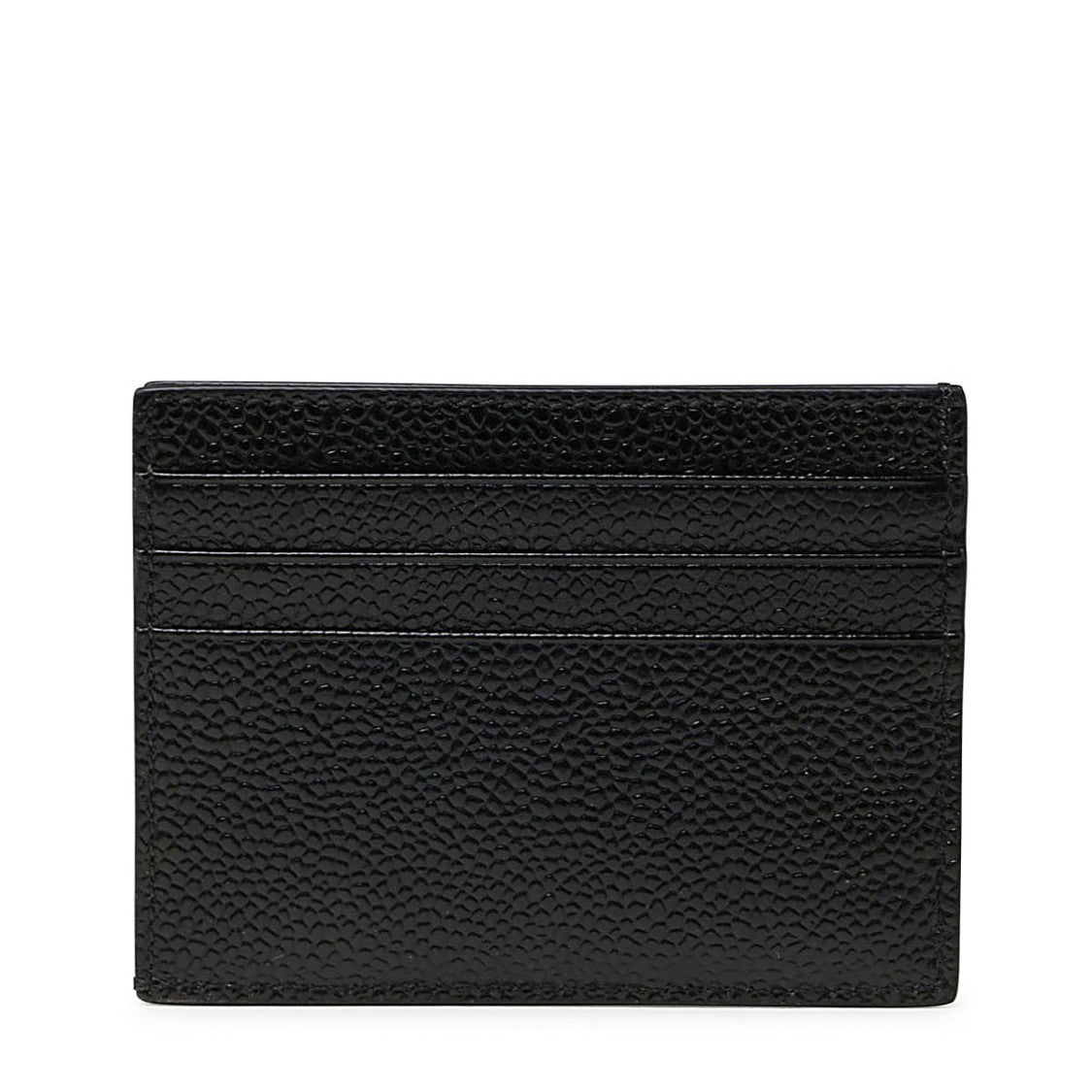 Thom Browne Black Pebbled Leather Cardholder