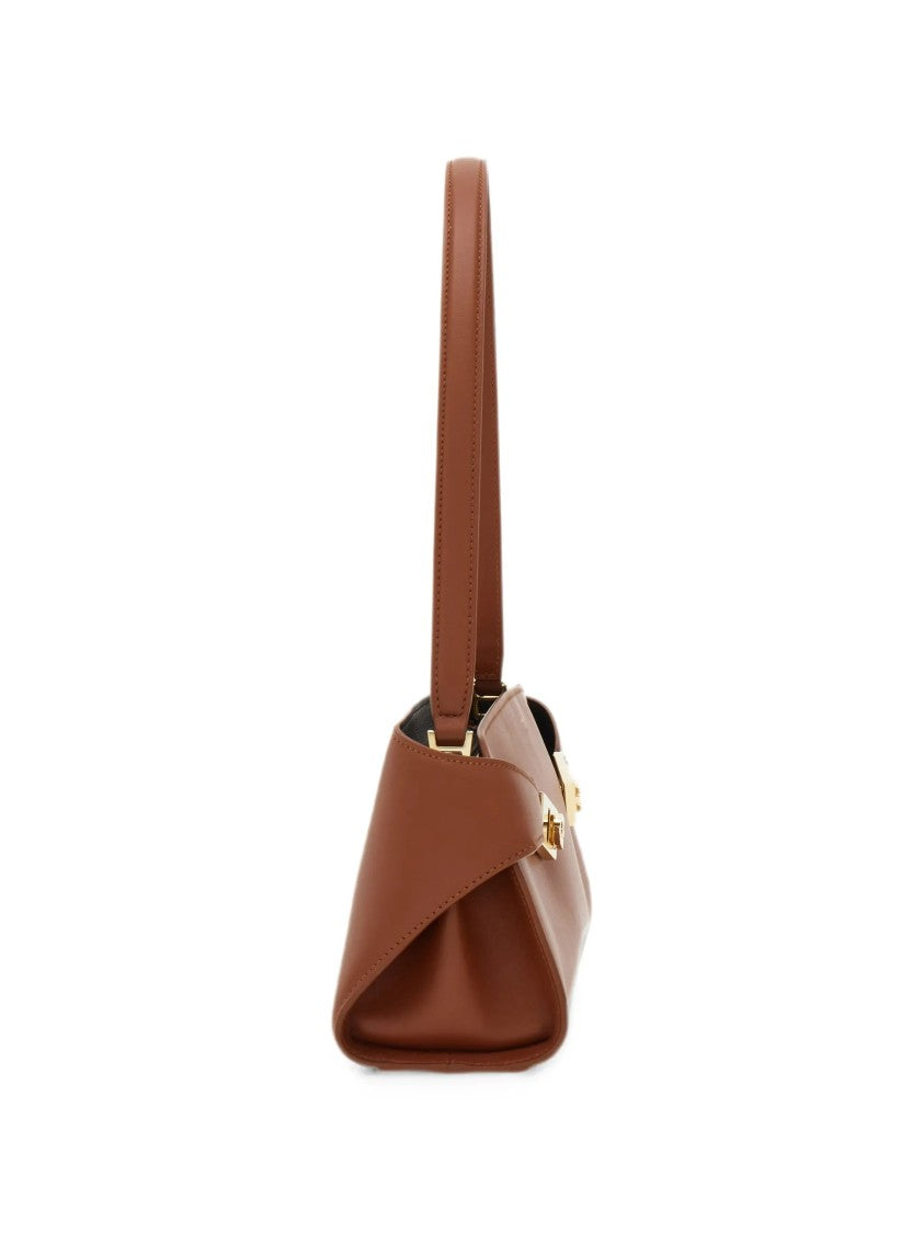 Salvatore Ferragamo Calf Leather Hug Sh Ew Shoulder Bag