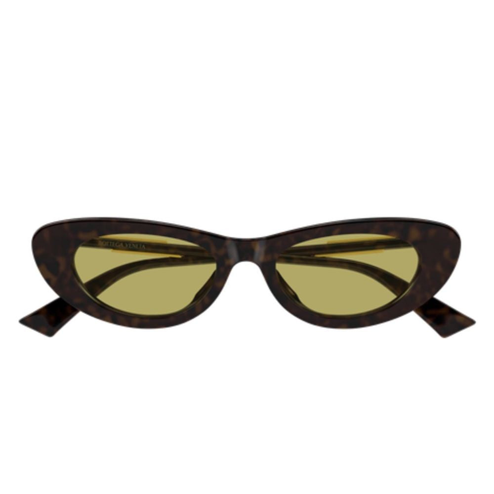 Bottega Veneta Oval Frame Sunglasses With Gold-Tone Ribbon Detail