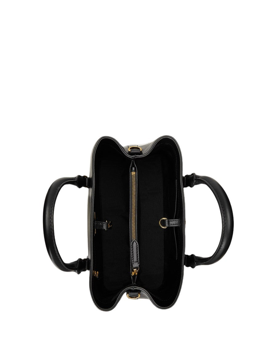 Lauren Ralph Lauren Structured Small Satchel In Smooth Calf Leather