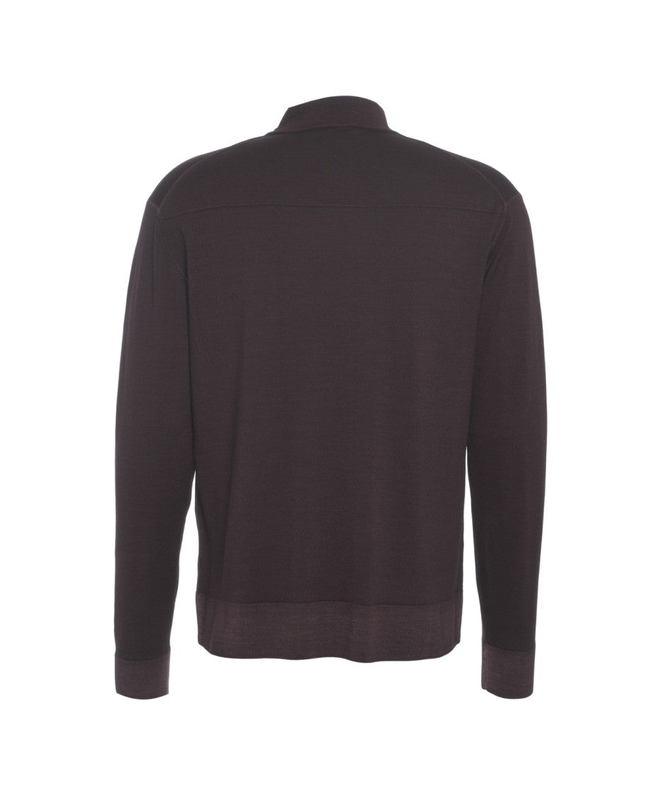Paolo Pecora Fine Knit Pullover With High Collar