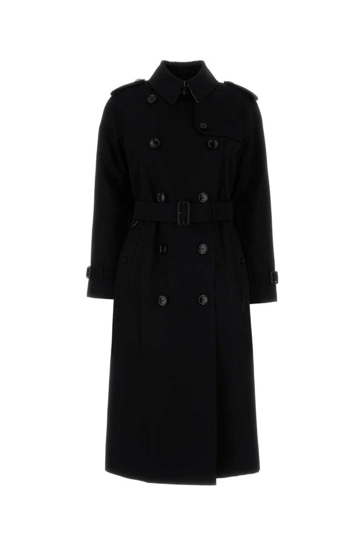 Burberry Black Cotton Trench Coat