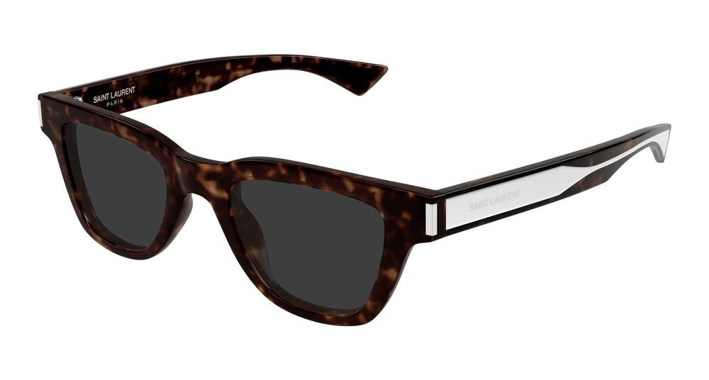 Saint Laurent Havana Jacques Bold Tortoiseshell Square Sunglasses