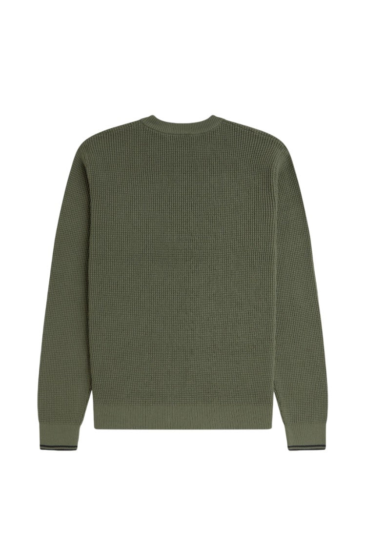 Fred Perry Embroidered Laurel Wreath Crew Neck Sweater