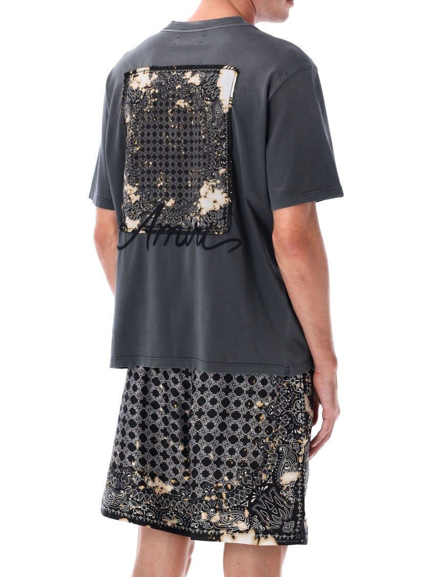 Amiri Bleach Bandan Patch Tee