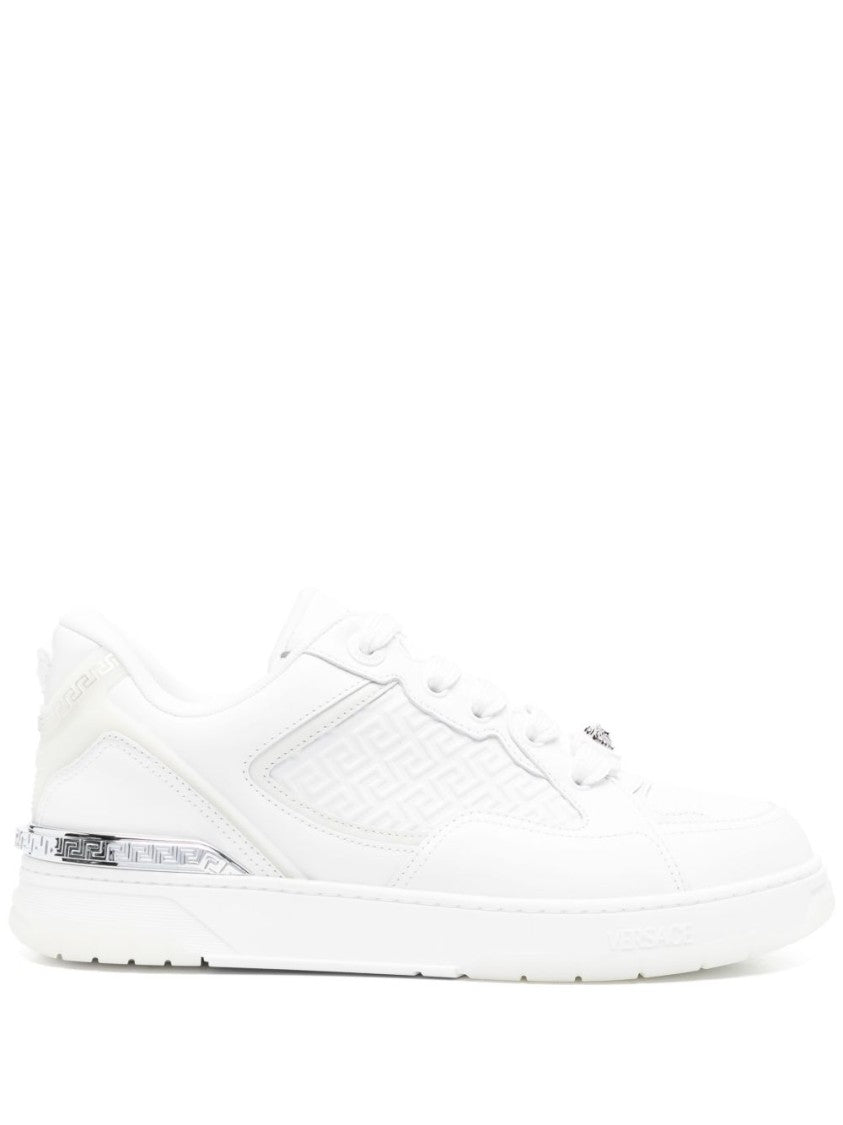 Versace Biggie Basket Sneakers With Embossed Greca Motifs