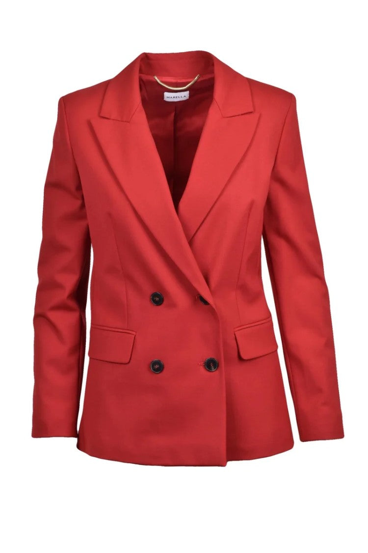 Marella Double-Breasted Jacket - Red