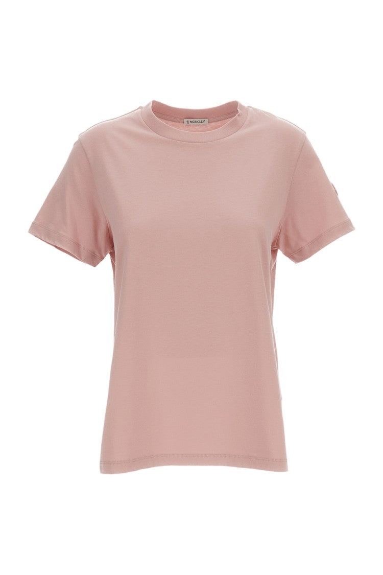 Moncler Pink Short Sleeve Cotton T-Shirt