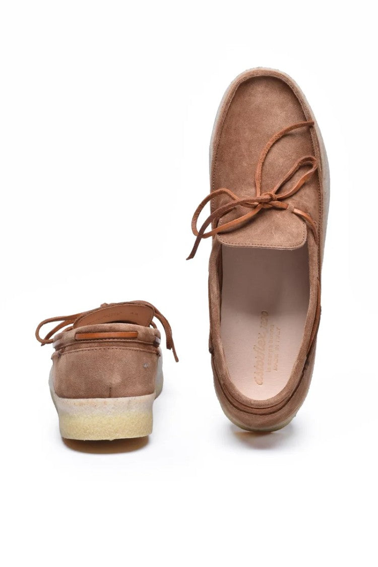 Astorflex Suede Moccasin Rubber Sole - Brown