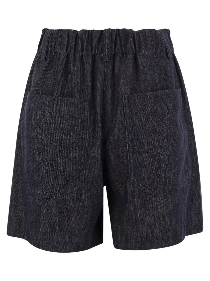 Brunello Cucinelli Relaxed-Fit Denim Shorts