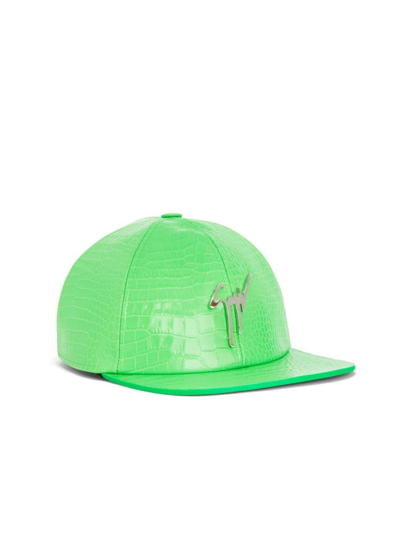 Giuseppe Zanotti Cohen Signature Logo Leather Baseball Cap