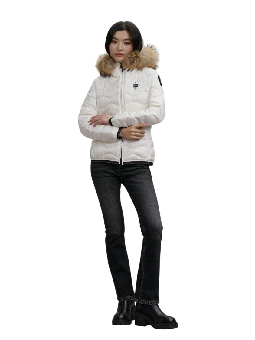 Blauer Down Jacket With Removable Fur Trim