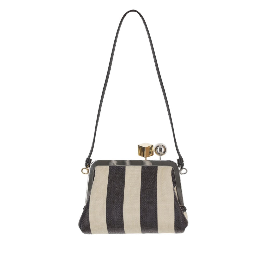 Jacquemus Striped Fabric Bag With Rond-Carré Closure