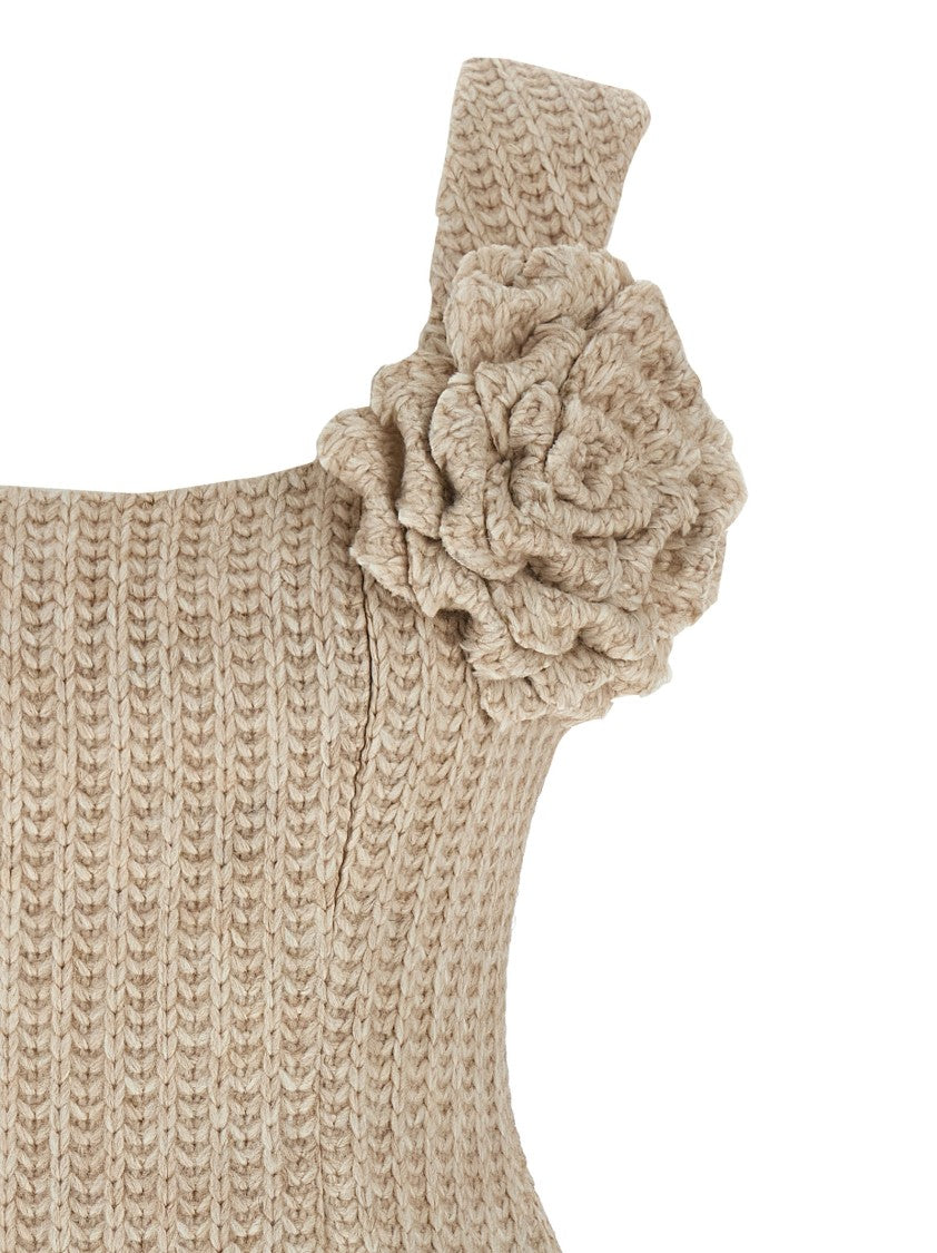 Giuseppe Di Morabito Alpaca Blend Mini Dress With Hourglass Silhouette