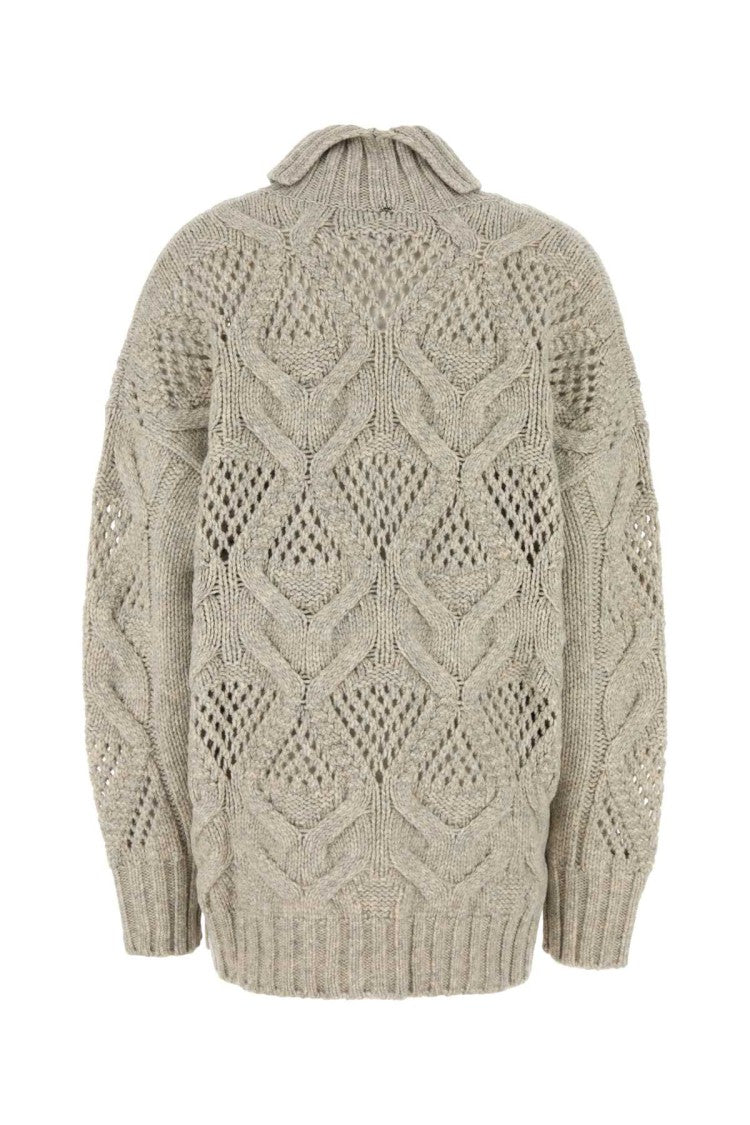 Sportmax Grey Wool Blend Edicola Oversize Sweater