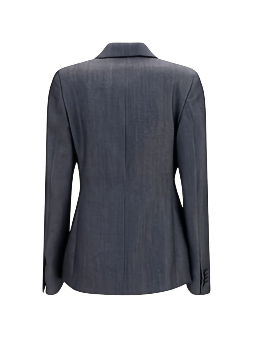 Balenciaga Double-Breasted Tailored Denim Blazer Jacket