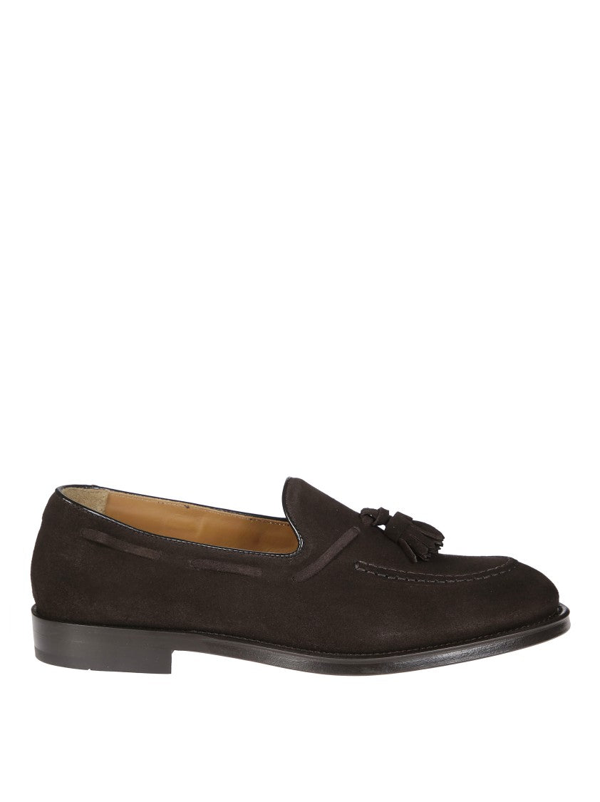 Doucal's Brown Suede Tassel Loafer