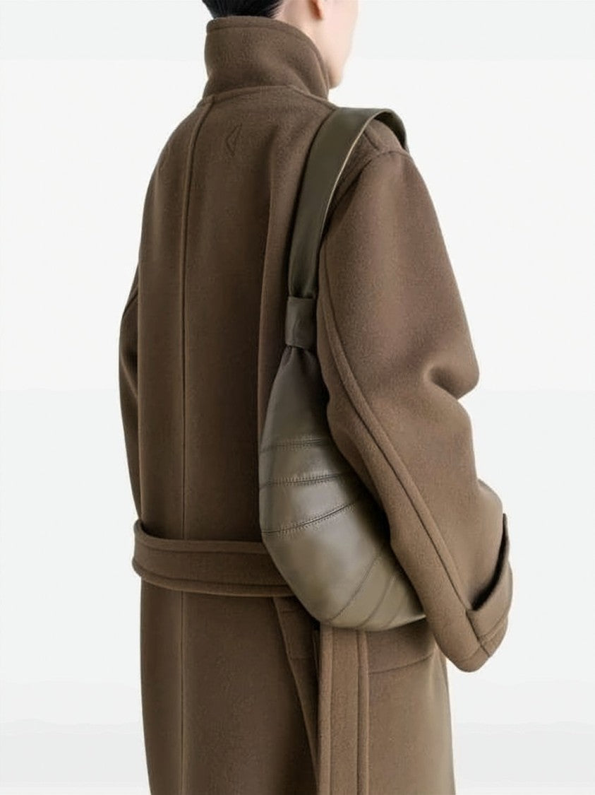 Lemaire Crescent-Shaped Shoulder Bag With Adjustable Strap And Zip Closure