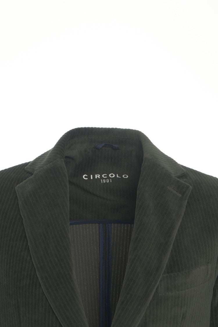 Circolo 1901 Single-Breasted Corduroy Blazer With Tailored Fit