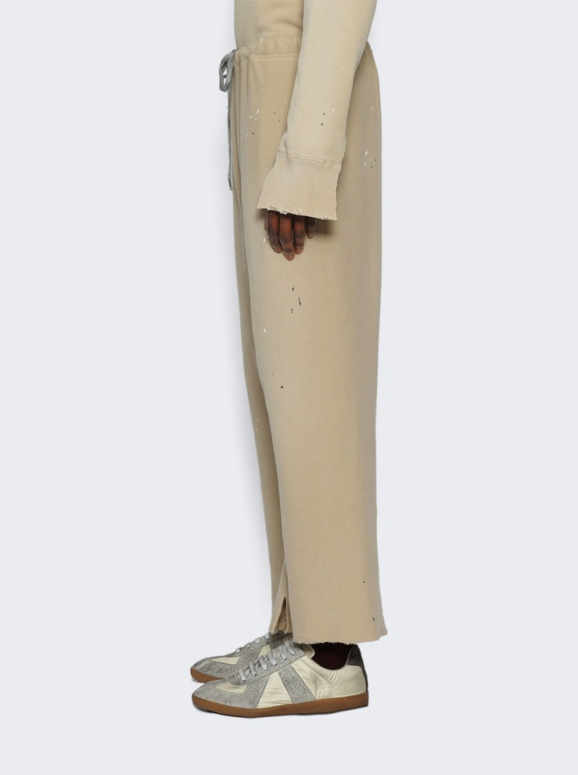 Maison Margiela Relaxed-Fit Beige Pants With Flared Leg And Unique Stitching