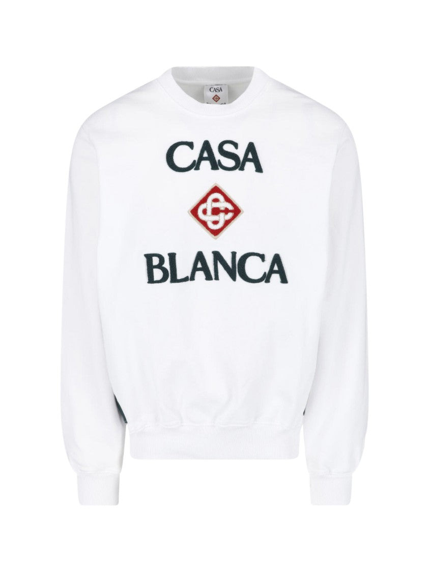 Casablanca Casa Blanca Logo Sweater With Distinctive Emblem