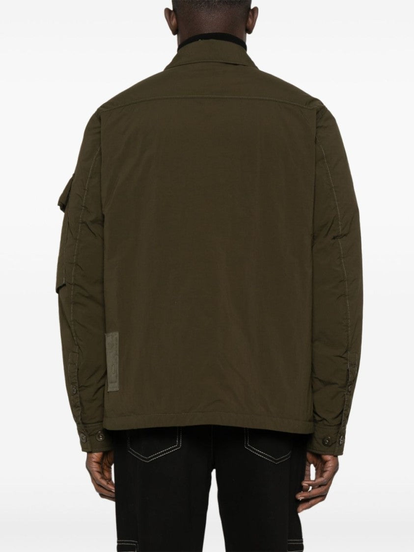 Ten C Olive Green Padded Shirt Jacket