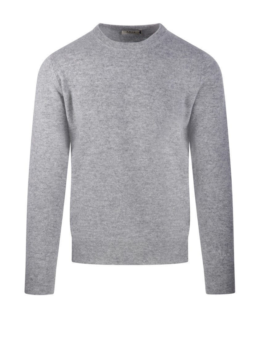 Altea Round Neck Cashmere Sweater With Ribbed Hem