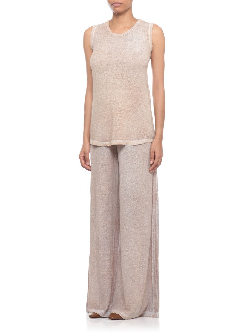 Avant Toi Linen Round Neck Tank Top