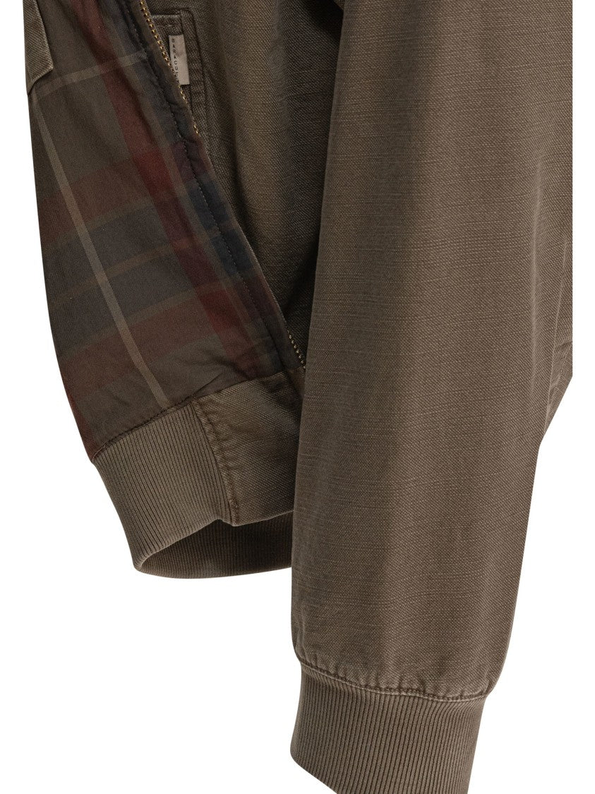 Baracuta Green Cotton Jacket With Classic Fit