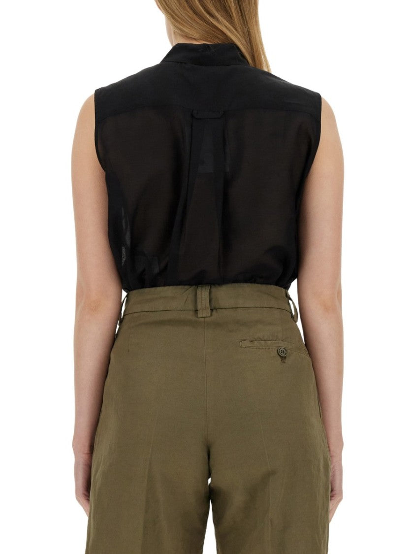 Aspesi Sleeveless Silk Blend Shirt