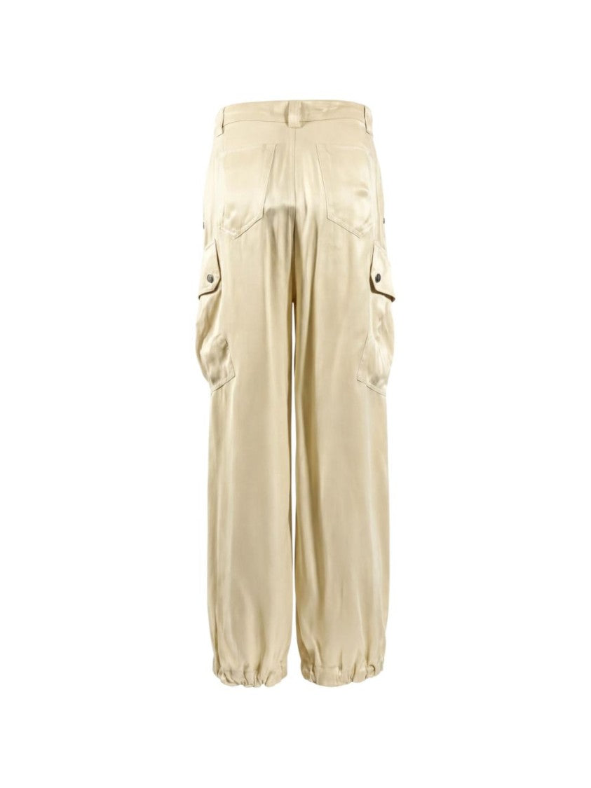 Pinko Relaxed Cropped Flap-Pocket Trousers