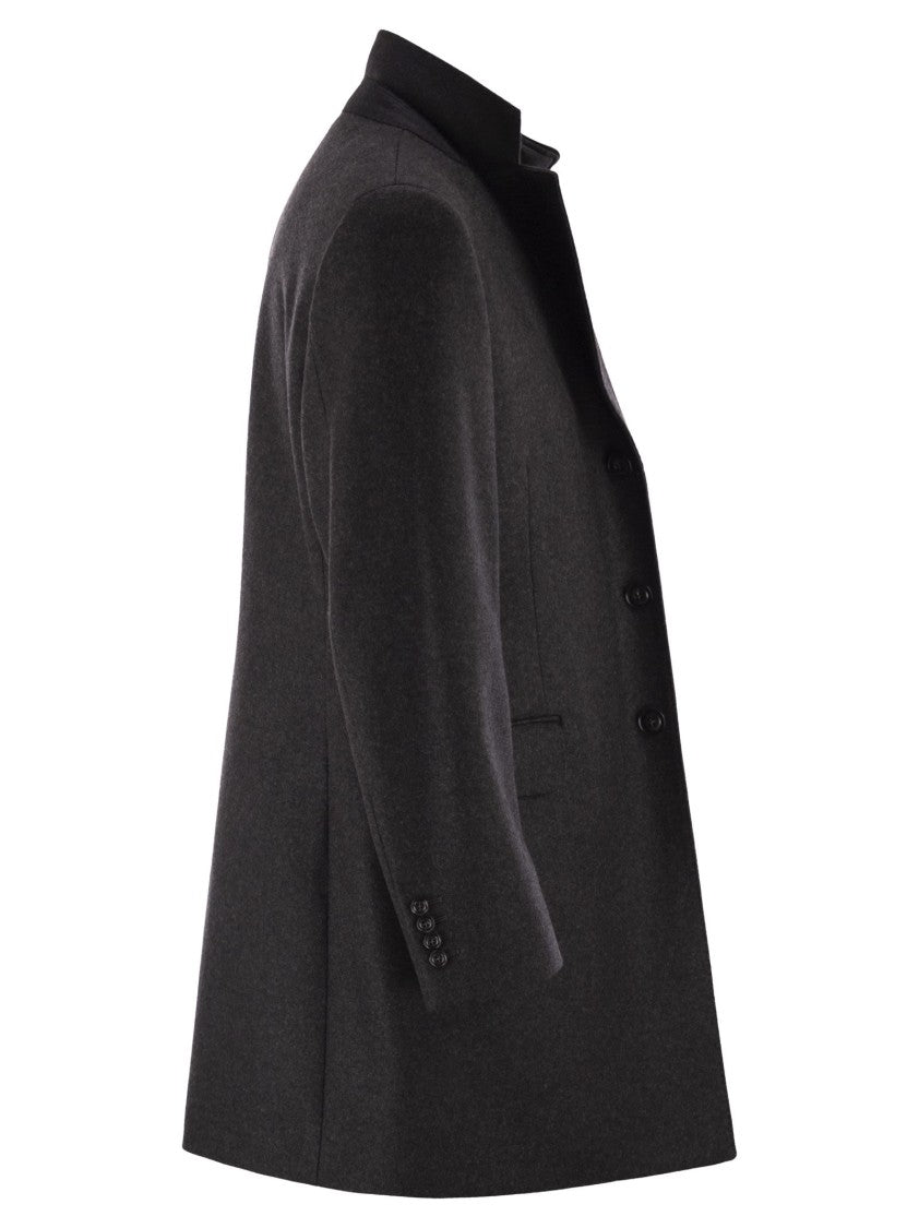 Fay Double Coat In Wool And Cashmere Cloth