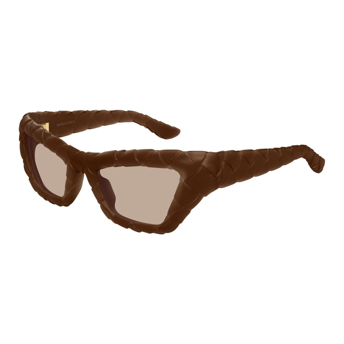 Bottega Veneta Bv1438s Sculptural Brown Sunglasses