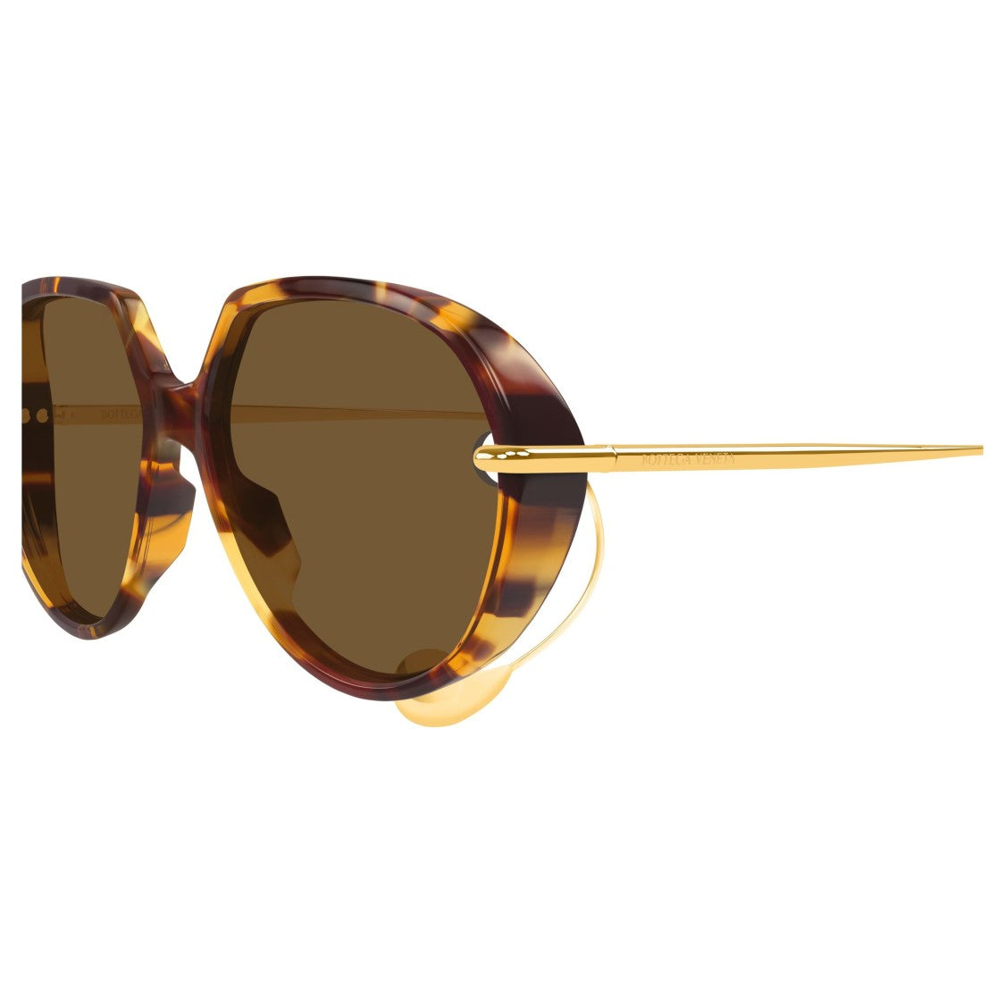 Bottega Veneta Bv1436s Oversized Tortoiseshell Sunglasses