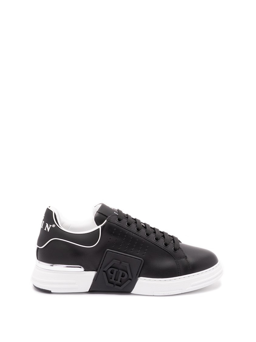 Philipp Plein Low-Top `Hexagon` Nappa Leather Sneakers