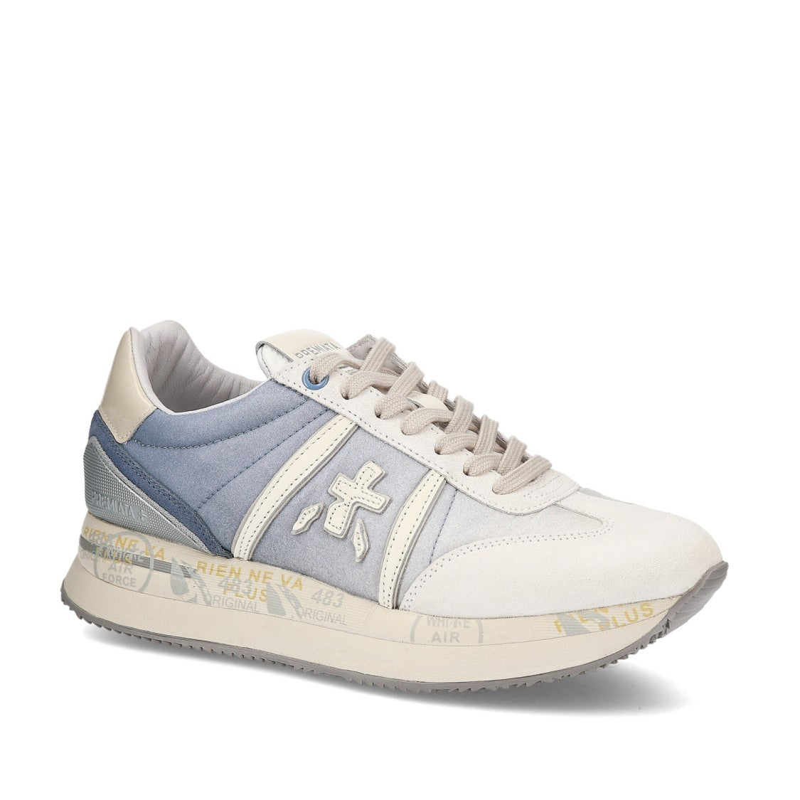 Premiata Conny Sneakers In White Suede