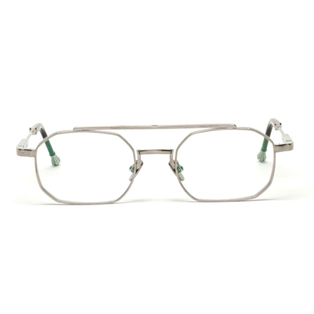 John Dalia Anthony Sleek Geometric Metal Eyeglasses With Double Bridge Design