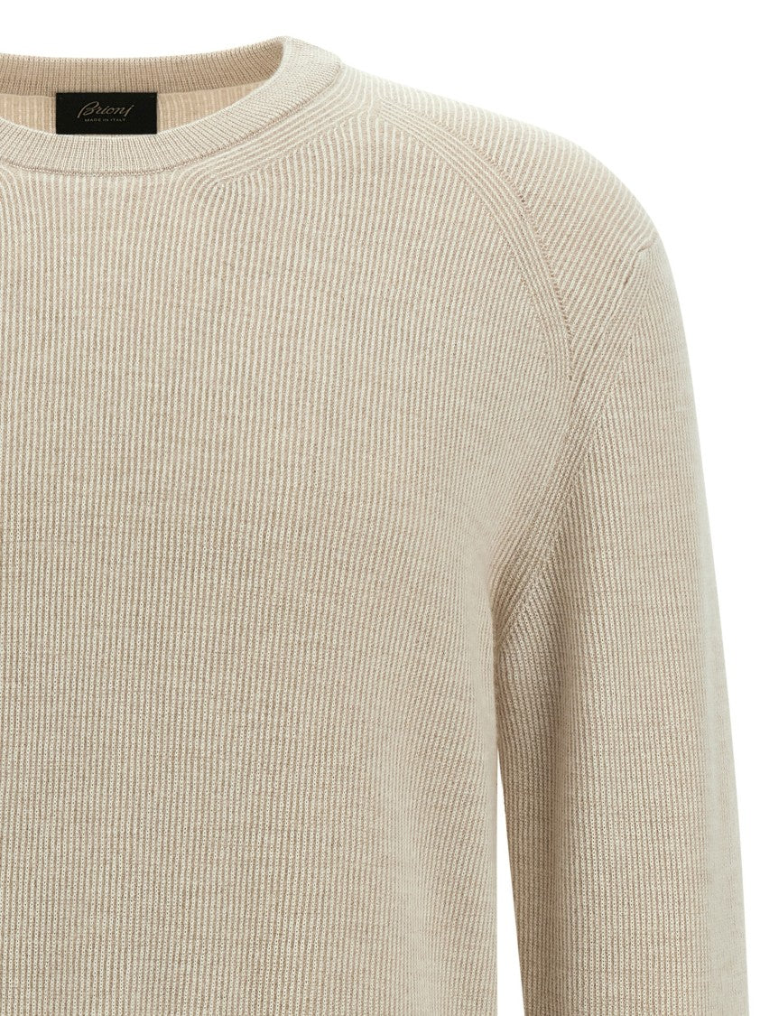 Brioni Ribbed Cashmere And Merino Wool Blend Sweater