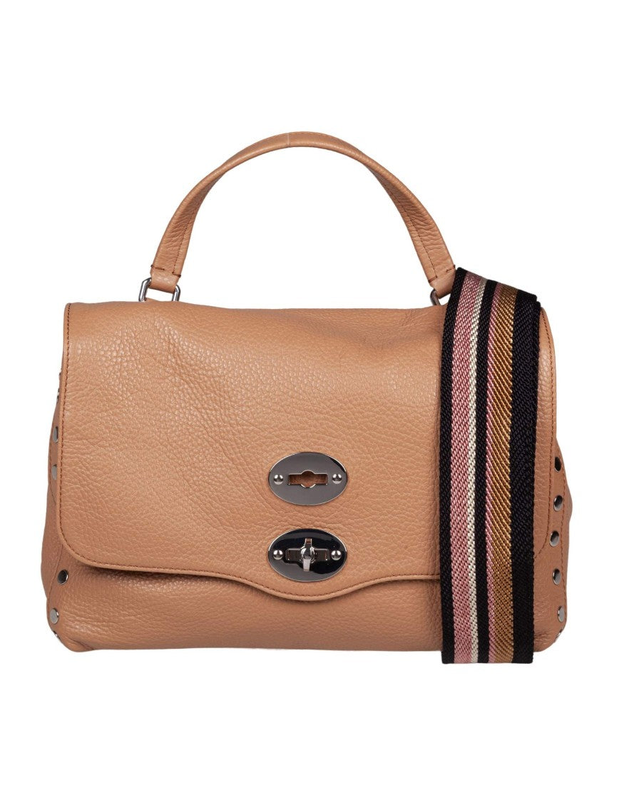 Zanellato Daily Day S Leather Postina Bag, Brown Cantucci Color