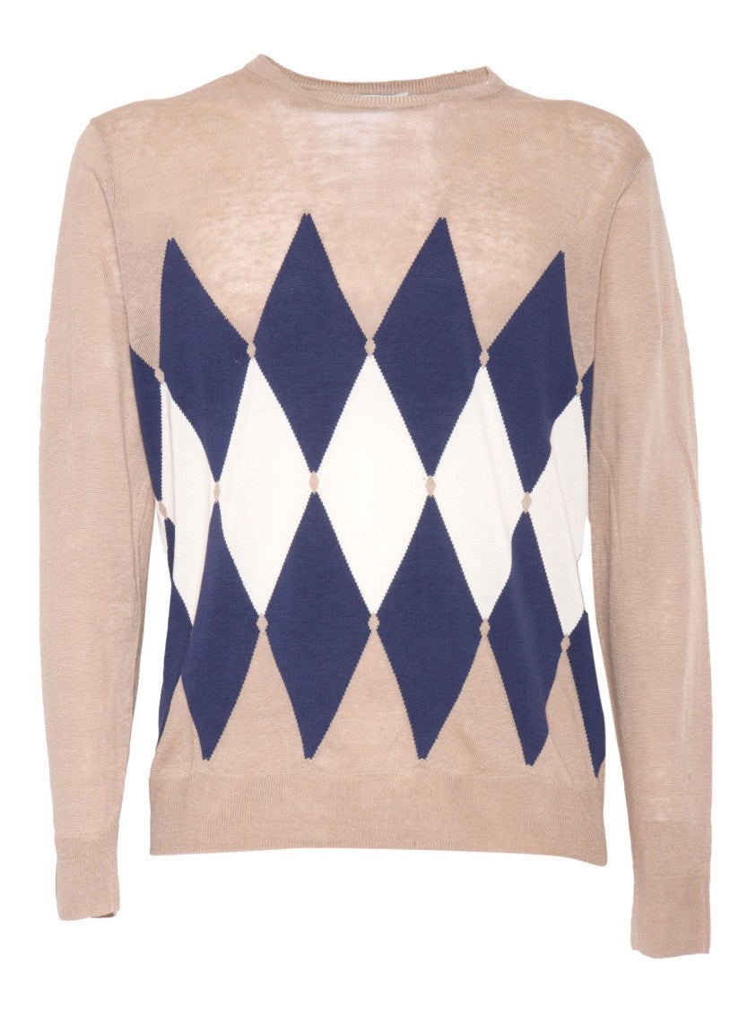 Ballantyne Relaxed-Fit Argyle Patterned Pullover