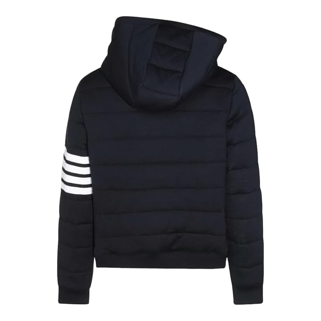 Thom Browne Hooded Padded Jacket With Horizontal Quilting