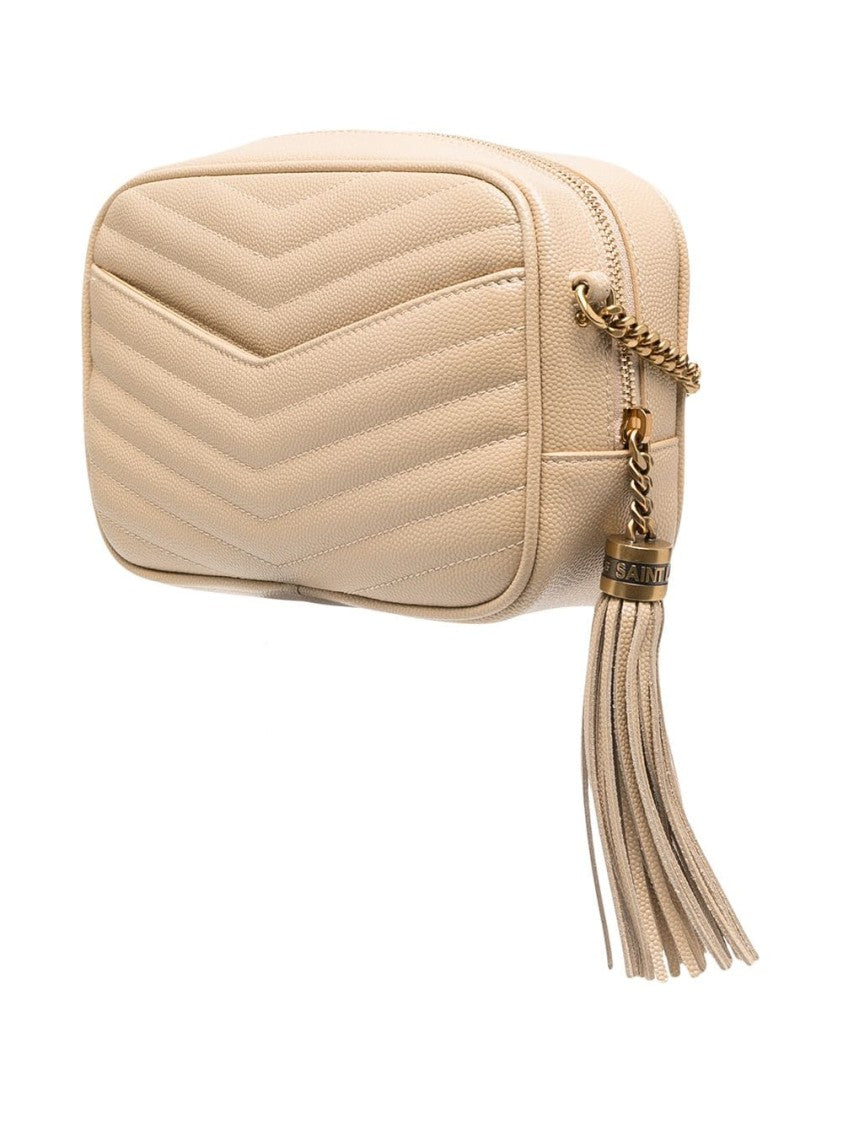 Saint Laurent Quilted Gold Mini Bag