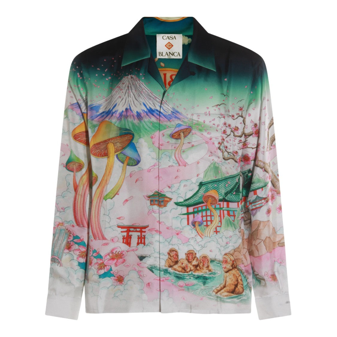 Casablanca Long-Sleeve Shirt With Surreal Japanese-Inspired Print