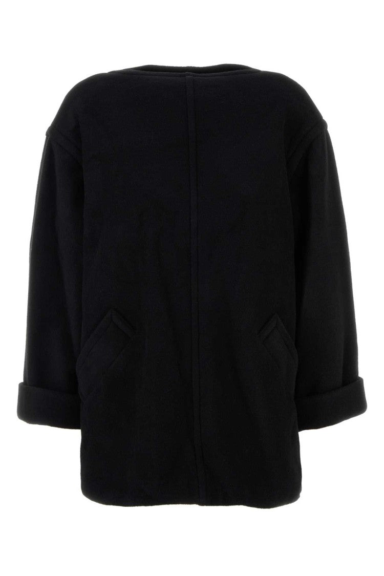Mm6 By Maison Margiela Black Wool Blend Oversize Sweater