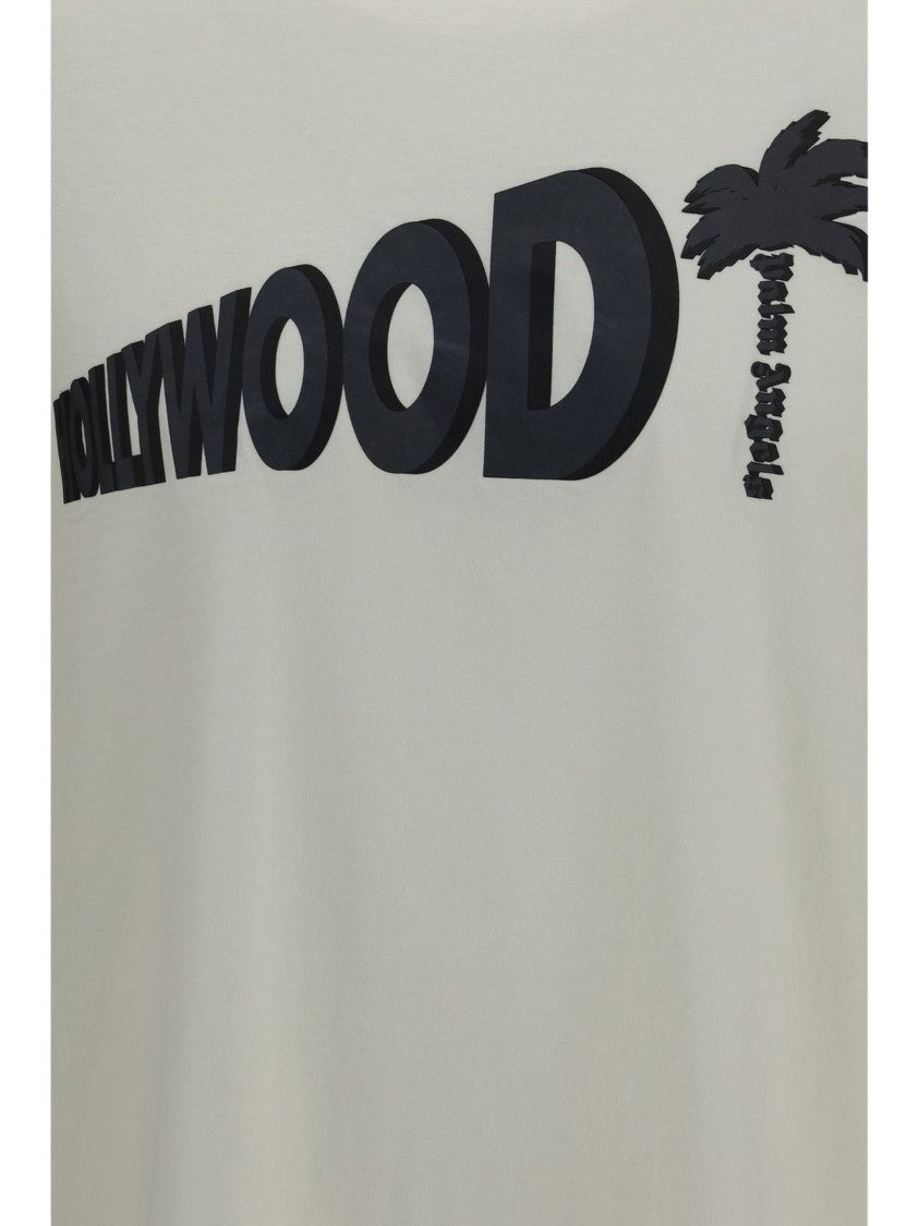 Palm Angels Monochrome Palm Graphic Loose Tee