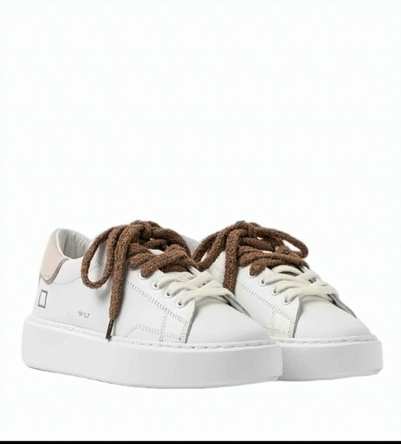 D.A.T.E Sfera Calf Suede Heel Leather Sneakers