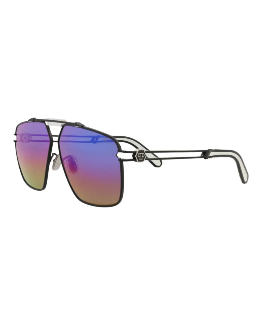 Philipp Plein Aviator-Frame Titanium Sunglasses With Gradient Lenses