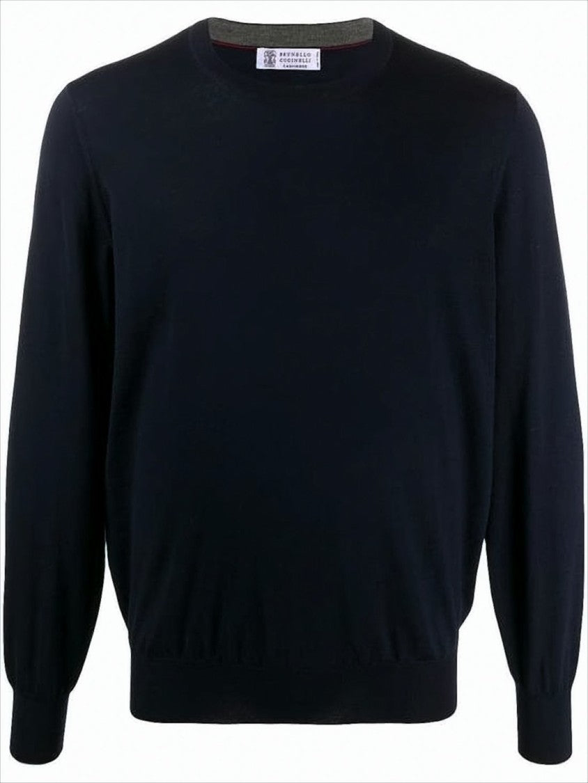 Brunello Cucinelli Fine Knit Crew Neck Sweater In Luxurious Materials