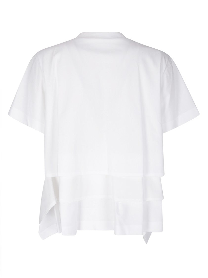 Sacai Poplin X Cotton Jersey T-Shirt
