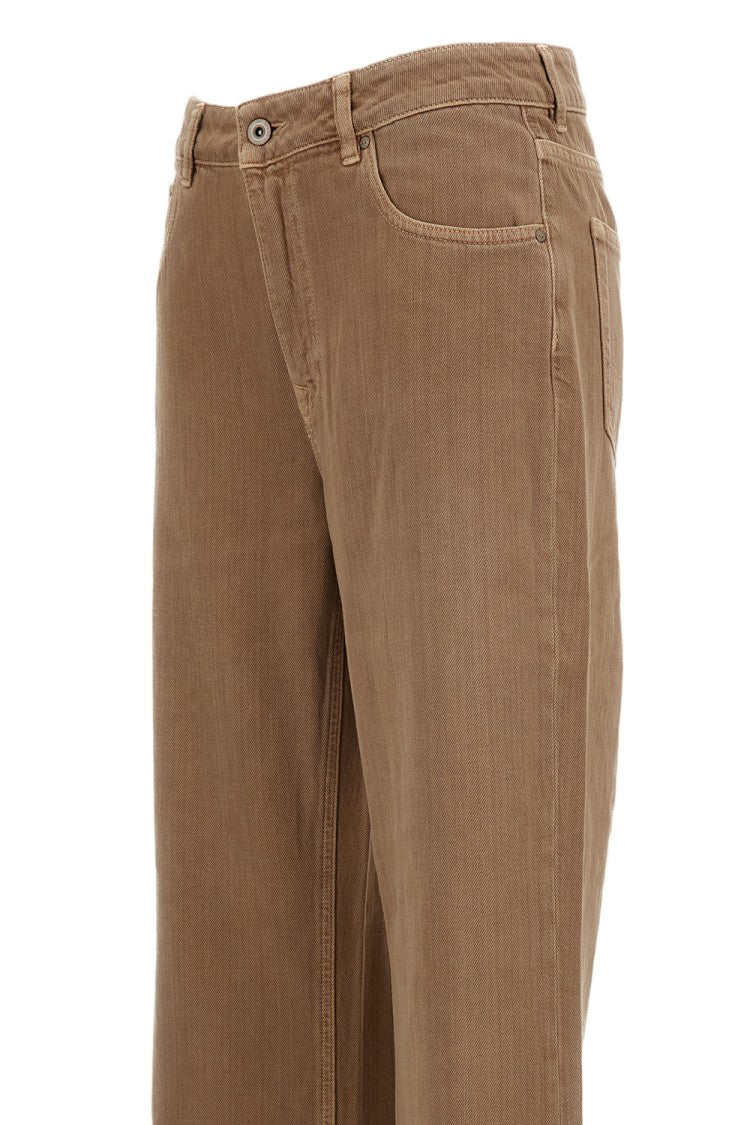 Ag Straight-Leg Jeans In Classic Beige